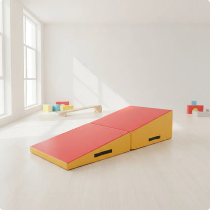 Foldable incline wedge mat for kids gymnastics – view 2