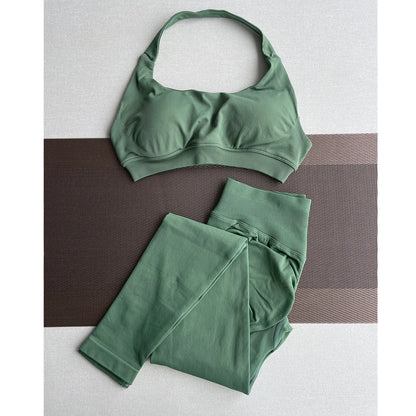 Women's Seamless Sports Set – Leggings + Workout Top