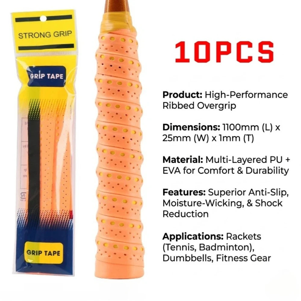 Anti-Slip Padel & Tennis Overgrips – 10-Pack
