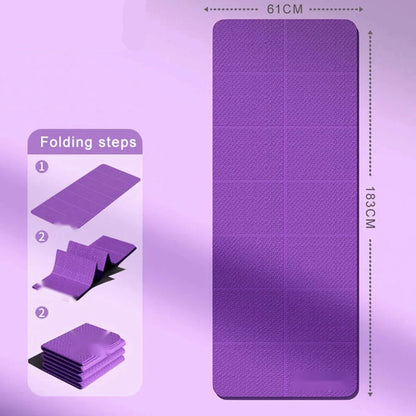 Foldable Yoga Mat 4 mm – Lightweight TPE Travel Mat for Yoga, Pilates & Home Workouts