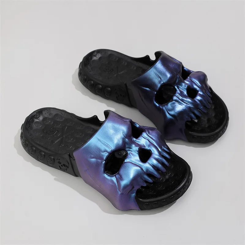 ☠️ Y2K Skull Sandals for Men – Punk Platform, Non-Slip, and Unique Style
