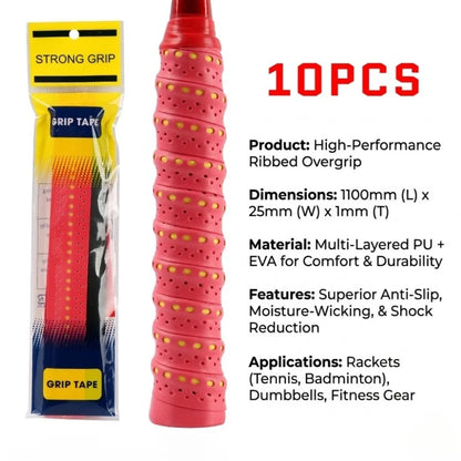 Anti-Slip Padel & Tennis Overgrips – 10-Pack