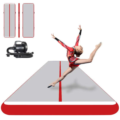 Inflatable Air Track Mat 8x2m 9x2m 10x2m for Gymnastics, Parkour, and Acrobatic Training | Electric Pump Included