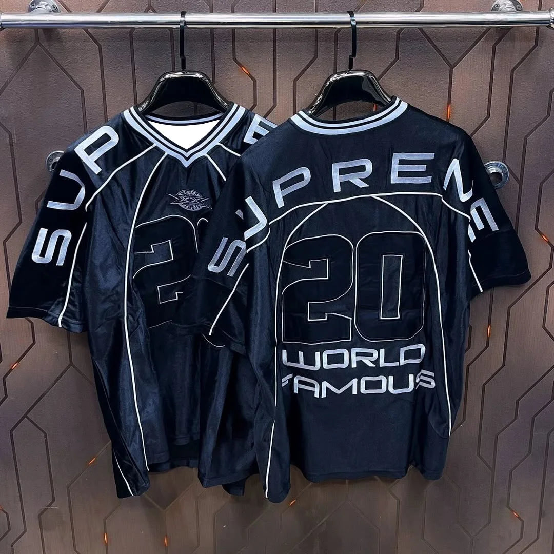 Camiseta unisex de secado rápido: estilo urbano americano, ropa deportiva con estampado grande