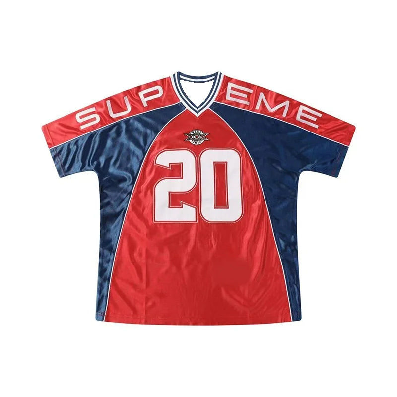 Camiseta unisex de secado rápido: estilo urbano americano, ropa deportiva con estampado grande