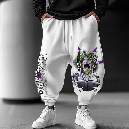 Unisex Loose-Fit Sweatpants - Dragon Ball Peripheral Design - 100% Cotton - Hip-Hop Style