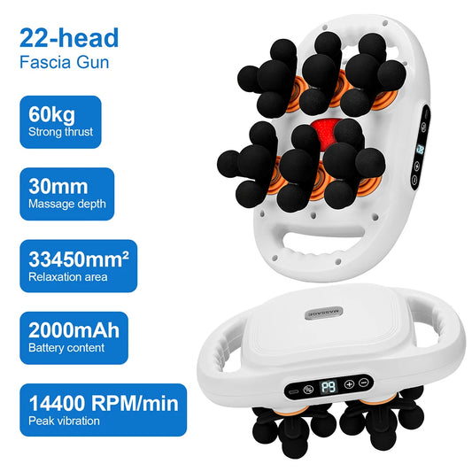 High Frequency Sports Massage Gun – 22, 24, 28, or 30 Head Options 💪 Recover your body like a professional athlete
