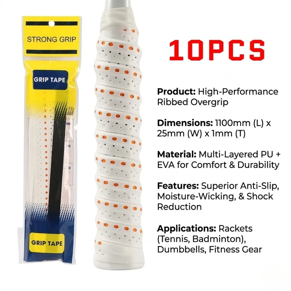 Anti-Slip Padel & Tennis Overgrips – 10-Pack