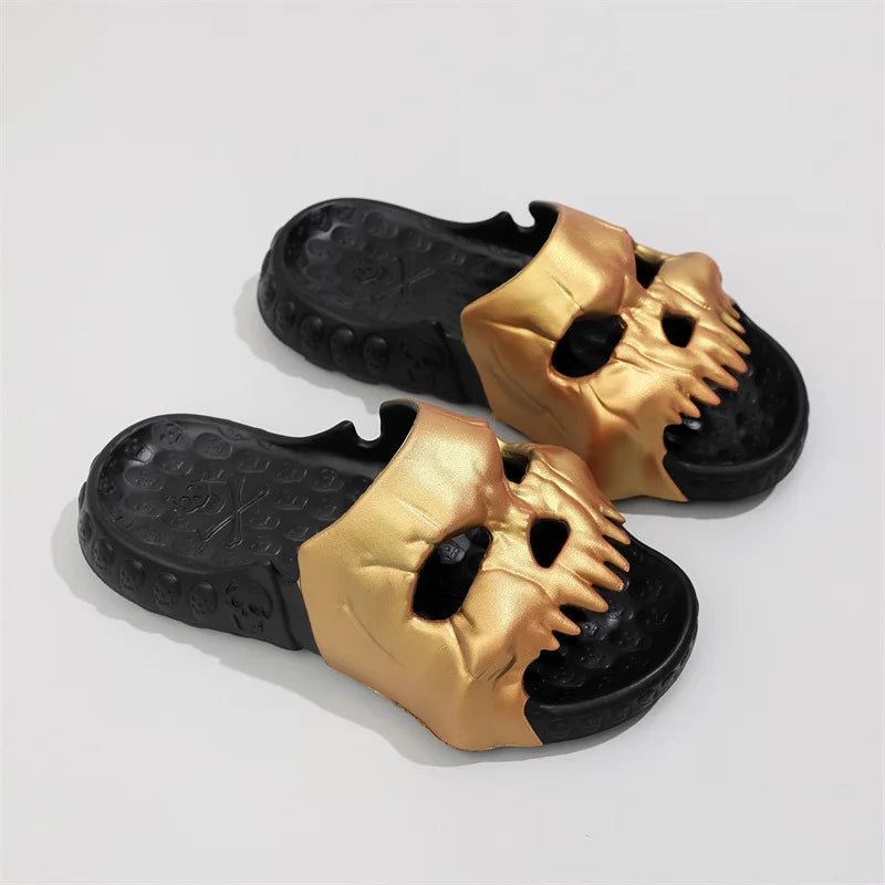 ☠️ Y2K Skull Sandals for Men – Punk Platform, Non-Slip, and Unique Style