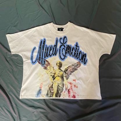 Camisetas oversize en blanco y negro con letras brillantes – Unisex, ropa urbana, 100 % algodón