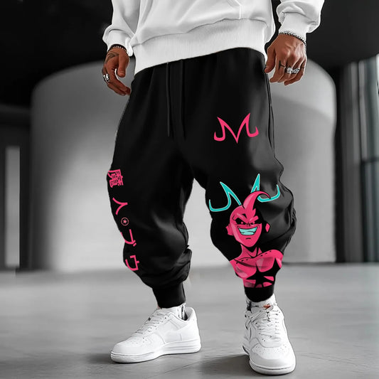 Unisex Loose-Fit Sweatpants - Dragon Ball Peripheral Design - 100% Cotton - Hip-Hop Style