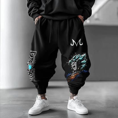 Unisex Loose-Fit Sweatpants - Dragon Ball Peripheral Design - 100% Cotton - Hip-Hop Style