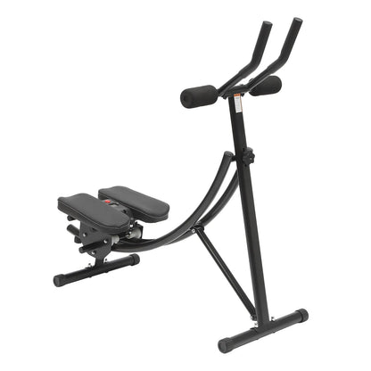 Foldable Abdominal Machine with LED Display – 0-180° Adjustable Core Trainer | Carbon Steel and Black ABS Foam