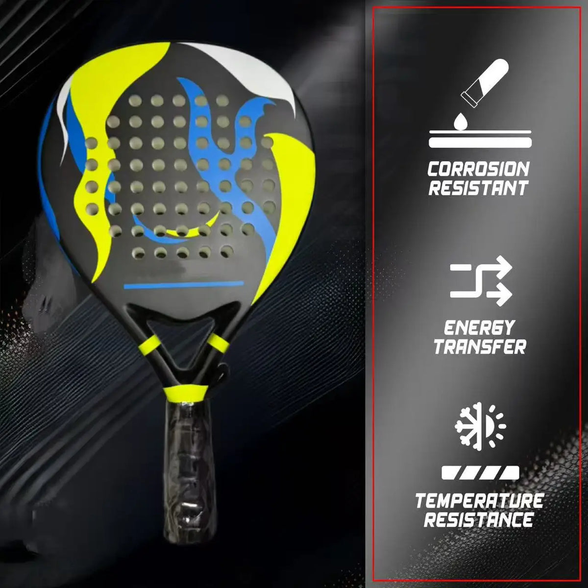 Pala de pádel de fibra de carbono – Potencia y control