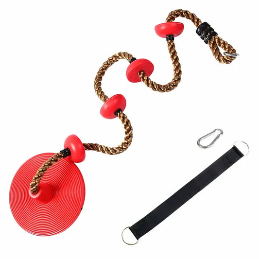 Cuerda de escalada ninja de 2 m con plataformas, asiento de disco y mosquetón – Parkour 4you