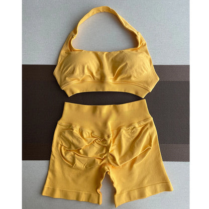 II Women's Seamless Short Set – Sports Shorts + Workout Top